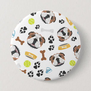 Smiling Dog English Bulldog 7.5 Cm Round Badge