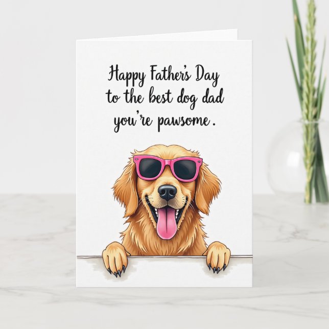 Smiling Dog Fathers Day Card (Front)