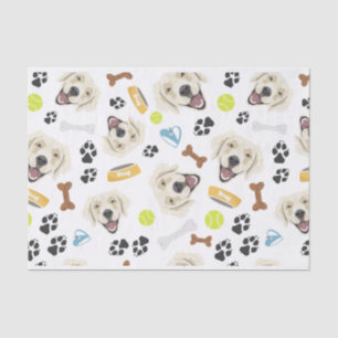 Smiling Dog Golden Retriever Tissue Paper