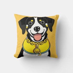 Smiling Dog Playful Pet Lover Home Décor Gift Cushion