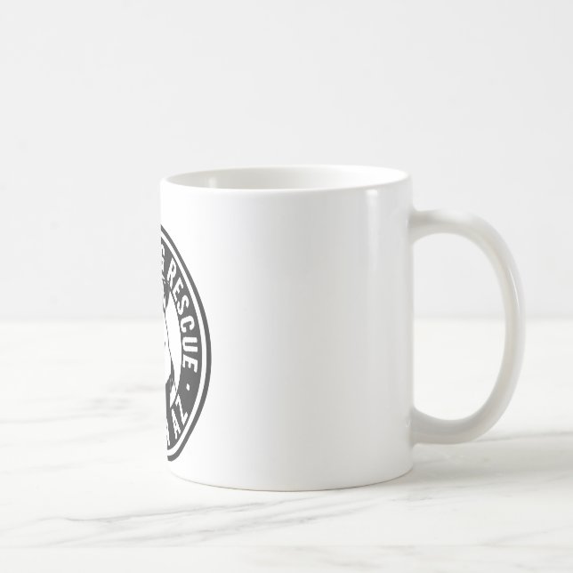 Smiling Dog Rescue Coffee Mug (Right)