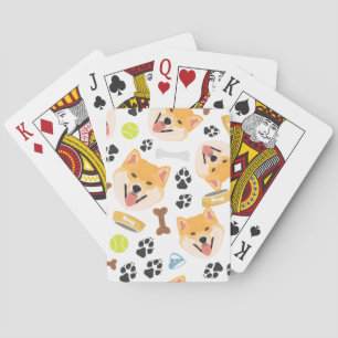 Smiling Dog Shiba Inu Playing Cards