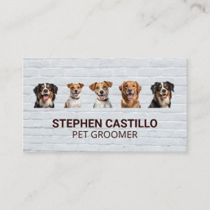 Smiling Dogs   Brick Wall Business Card