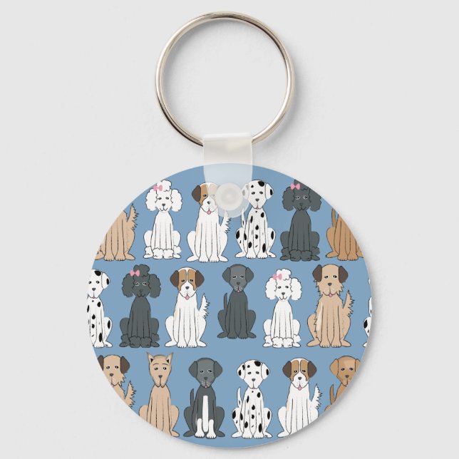 Smiling Dogs Key Ring (Front)