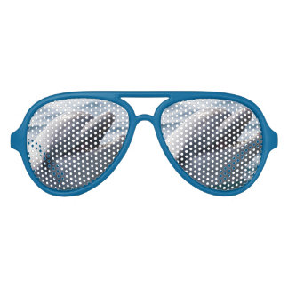 Smiling Dolphin Above Bright Blue Water Aviator Sunglasses