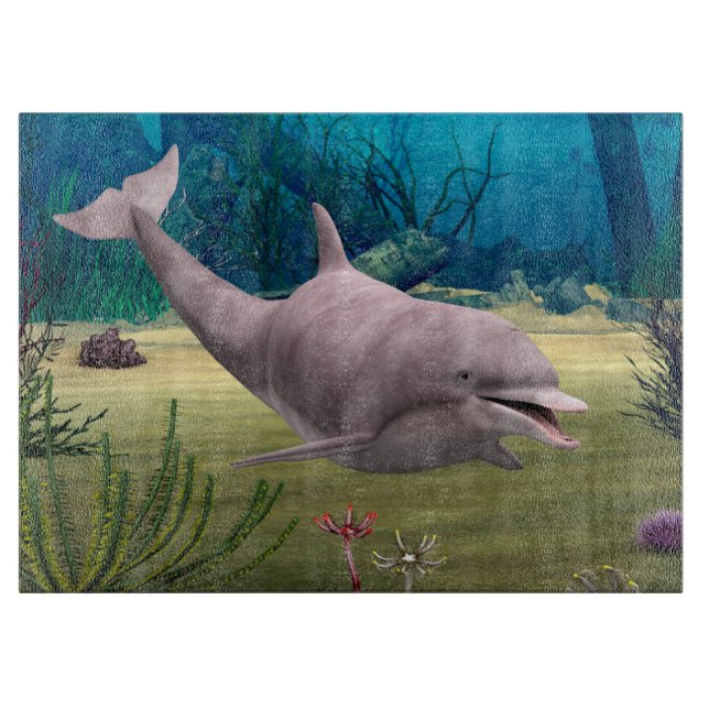 Smiling Dolphin Cutting Board (Front)