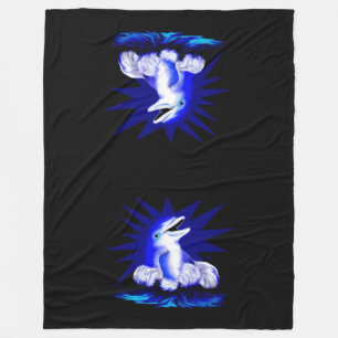 Smiling Dolphin Fleece Blanket