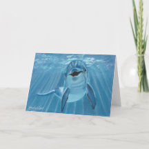 Smiling Dolphin Greeting Card