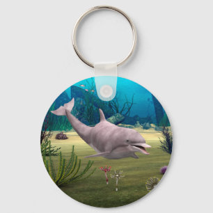 Smiling Dolphin Key Ring