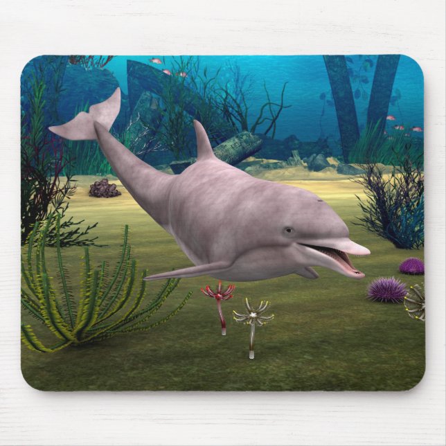 Smiling Dolphin Mouse Mat (Front)