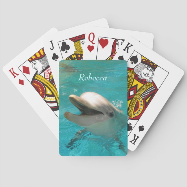 Smiling Dolphin Playing Cards (Back)