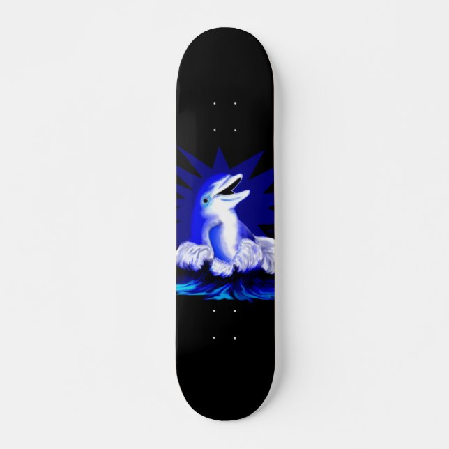 Smiling Dolphin Skateboard (Front)