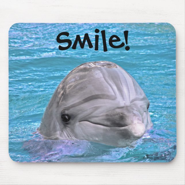 Smiling Dolphin - Smile! Mouse Mat (Front)