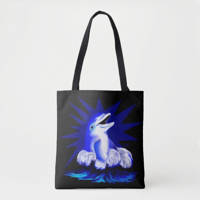 Smiling Dolphin Tote Bag (Front)