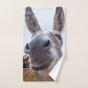 Smiling Donkey Hand Towel