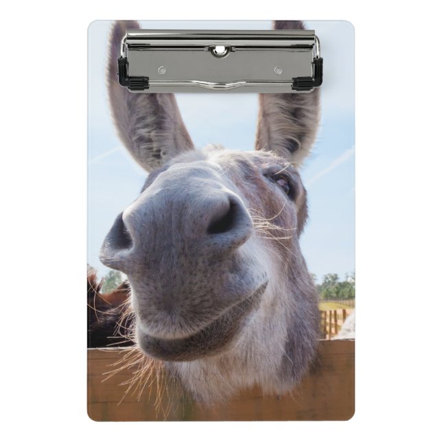 Smiling Donkey Mini Clipboard (Front)
