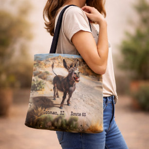Smiling donkey, Oatman Arizona, Route 66 Tote Bag