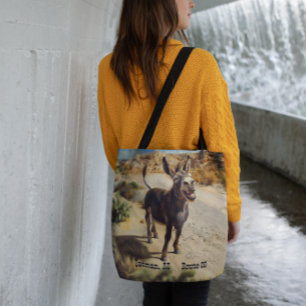 Smiling donkey, Oatman Arizona, Route 66 Tote Bag