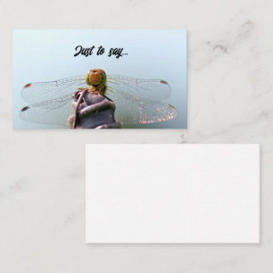 smiling dragonfly just to say card
