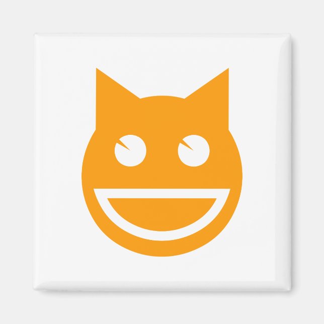 Smiling Emoji Cat Magnet (Front)
