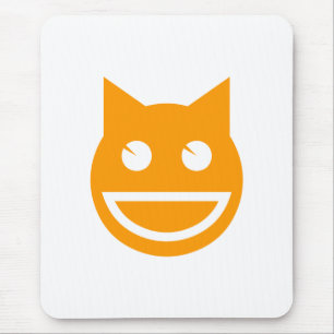 Smiling Emoji Cat Mouse Mat
