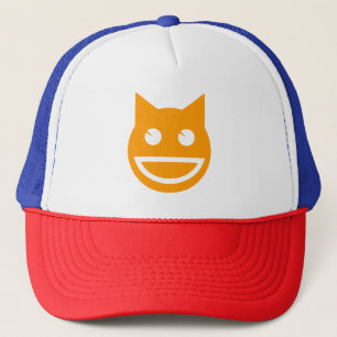 Smiling Emoji Cat Trucker Hat