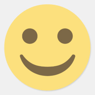 Smiling Emoji Classic Round Sticker
