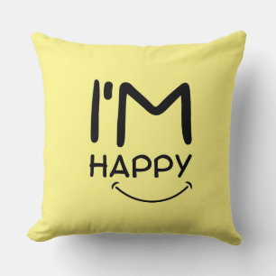 smiling emoji simple elegant  cushion