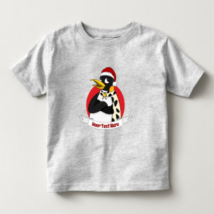 Smiling emperor penguin Christmas cartoon Toddler  T-Shirt