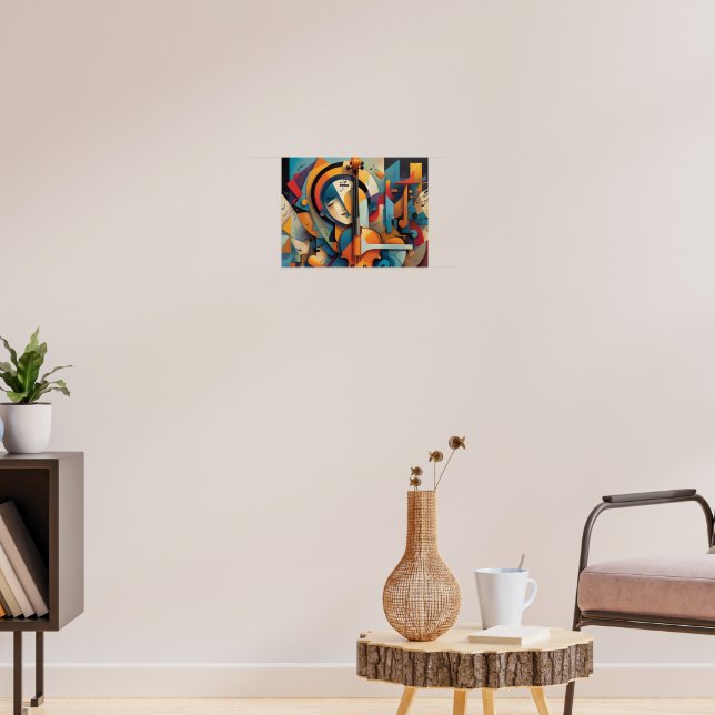Smiling Face Art  Poster (Living Room 3)