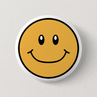 Smiling Face Button Orange 0001
