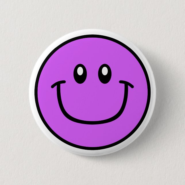 Smiling Face Button Purple 0003 (Front)