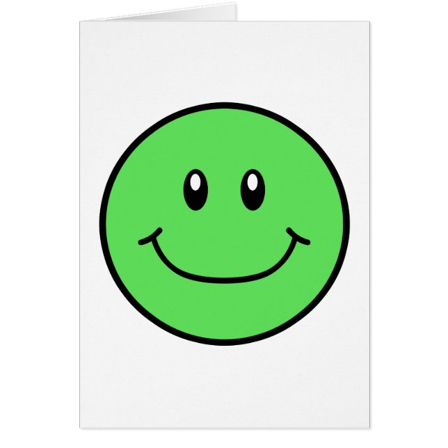 Smiling Face Card Green 0001 (Front)