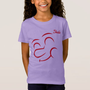 Smiling Face Customisable Girl's T-Shirt
