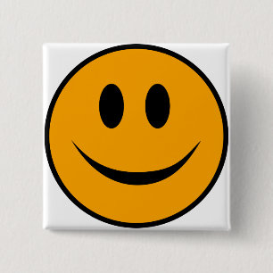 Smiling Face Emoji 15 Cm Square Badge