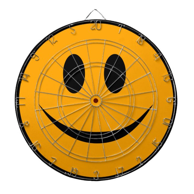 Smiling Face Emoji Dartboard (Front)