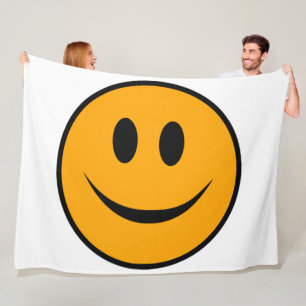Smiling Face Emoji Fleece Blanket