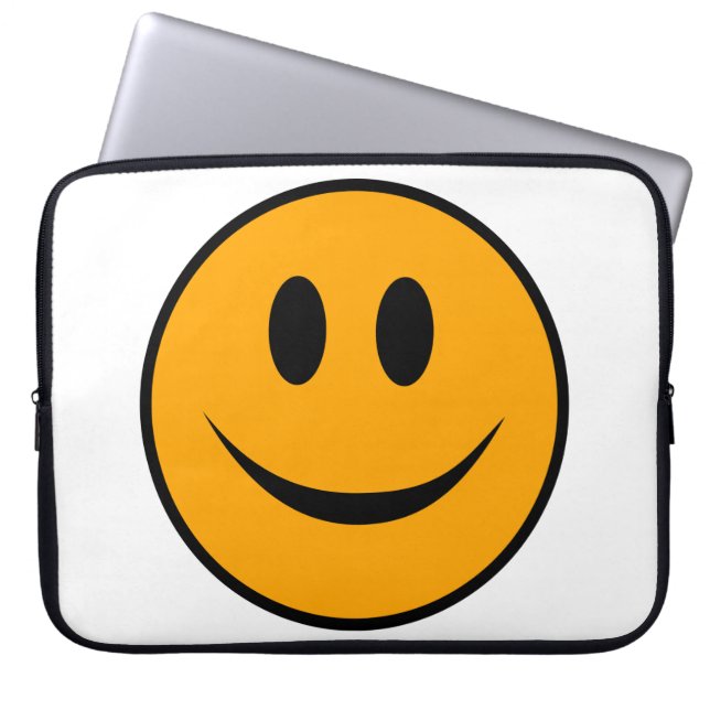 Smiling Face Emoji Laptop Sleeve (Front)