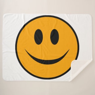 Smiling Face Emoji Sherpa Blanket