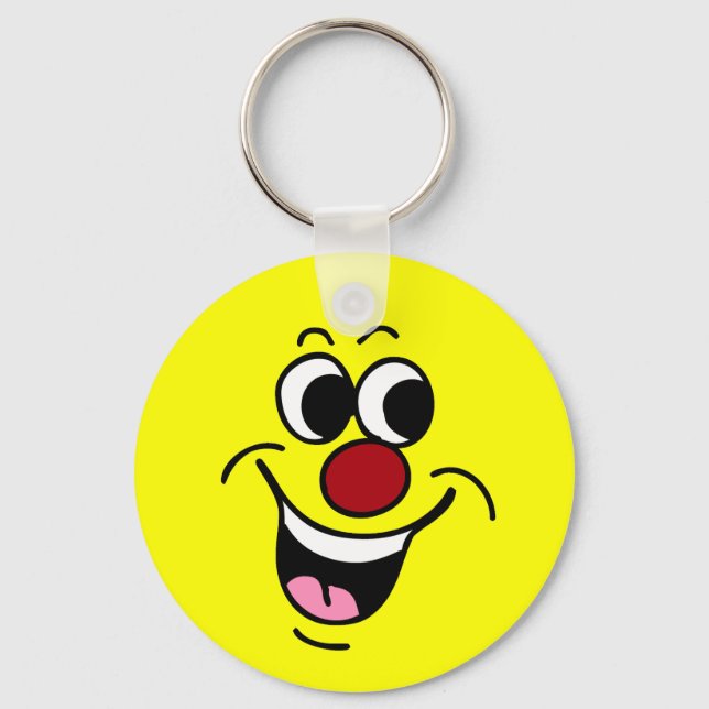 Smiling Face Grumpey Key Ring (Front)
