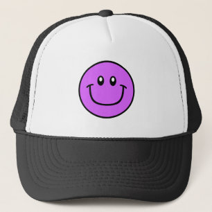 Smiling Face Hat Purple 0003