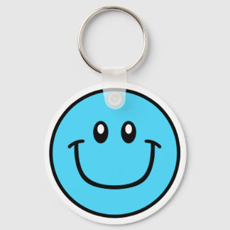 Smiling Face Keychain Blue 0003