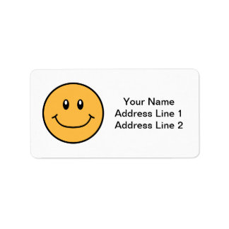 Smiling Face Labels Orange 0001