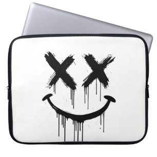 Smiling face. laptop sleeve