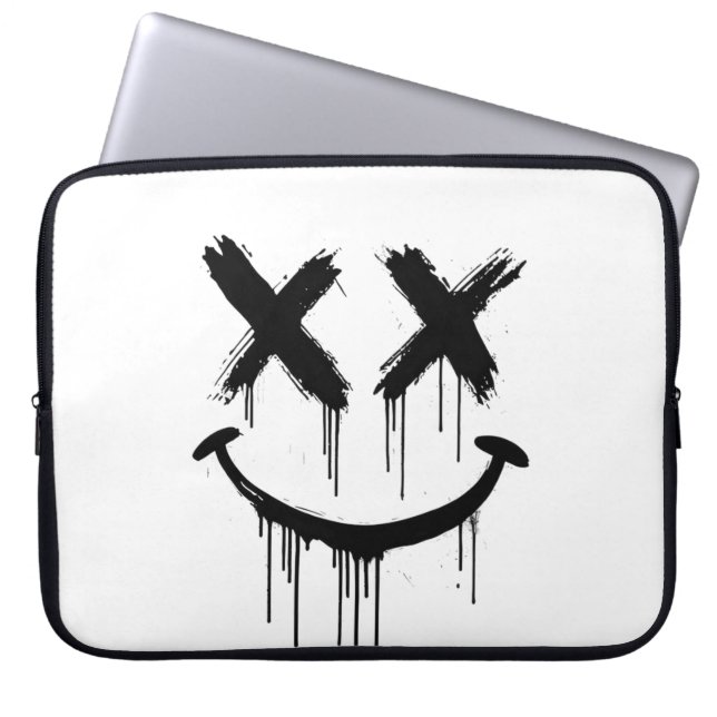 Smiling face. laptop sleeve (Front)