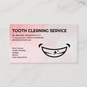 Smiling Face Logo   Dental Business Card