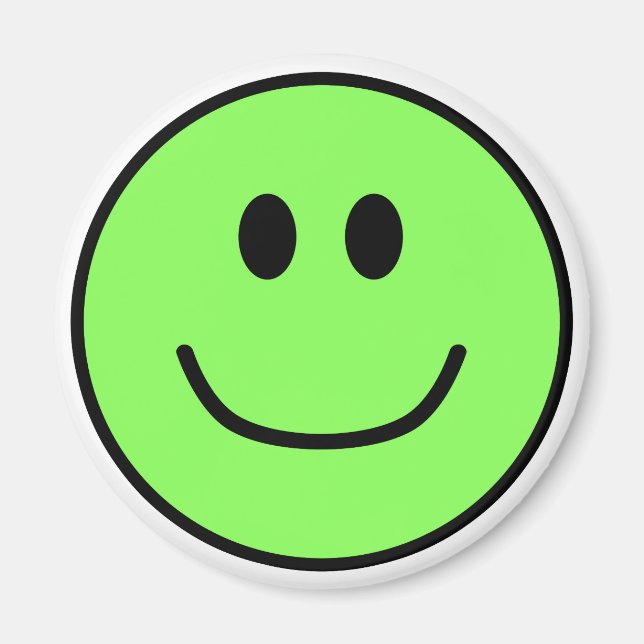 Smiling Face Magnet Green 0002 (Front)