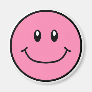 Smiling Face Magnet Pink 0001