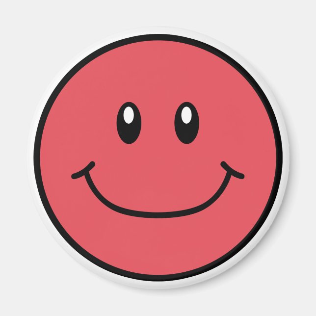 Smiling Face Magnet Red 0001 (Front)