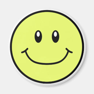 Smiling Face Magnet Yellow 0001